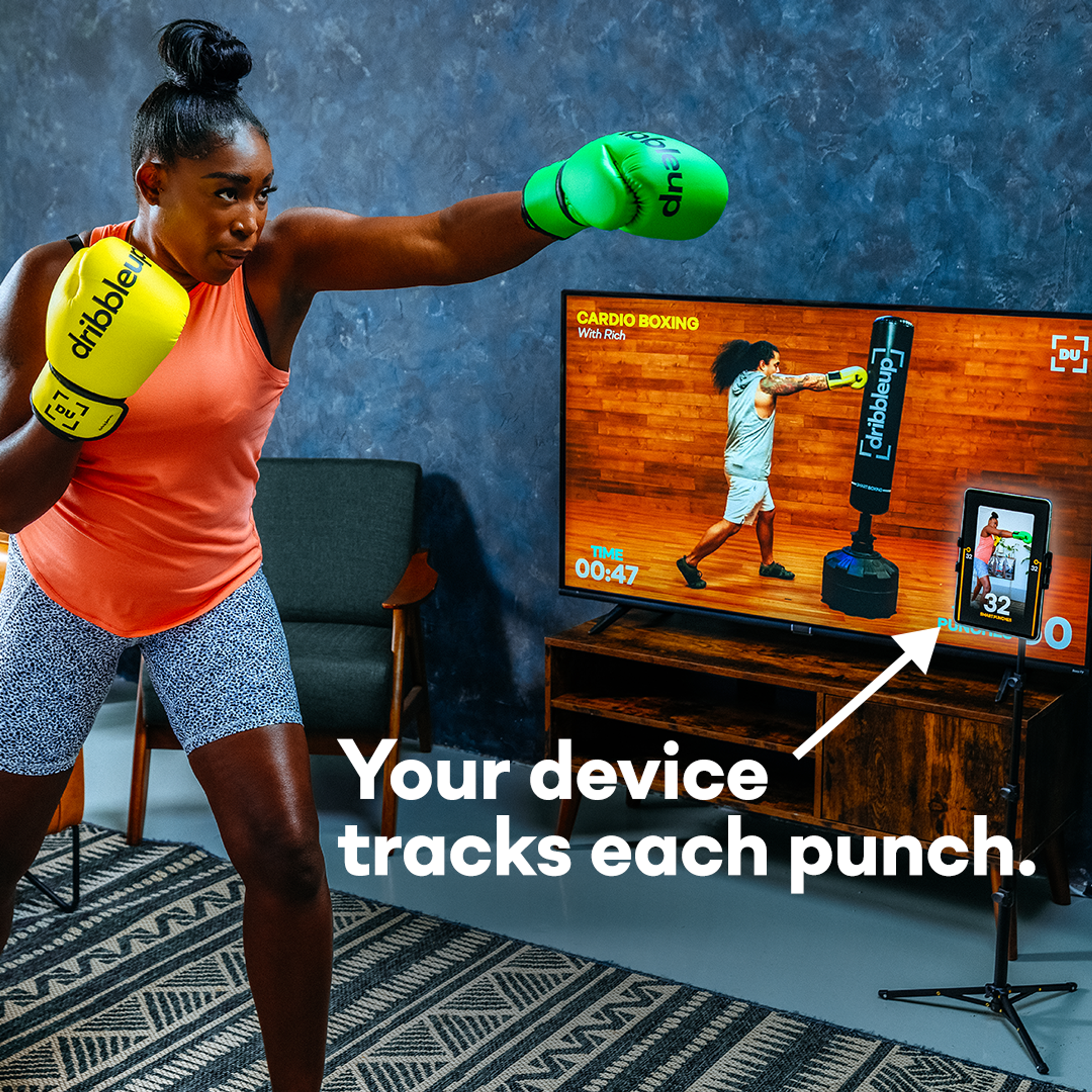 Your device tracks each punch