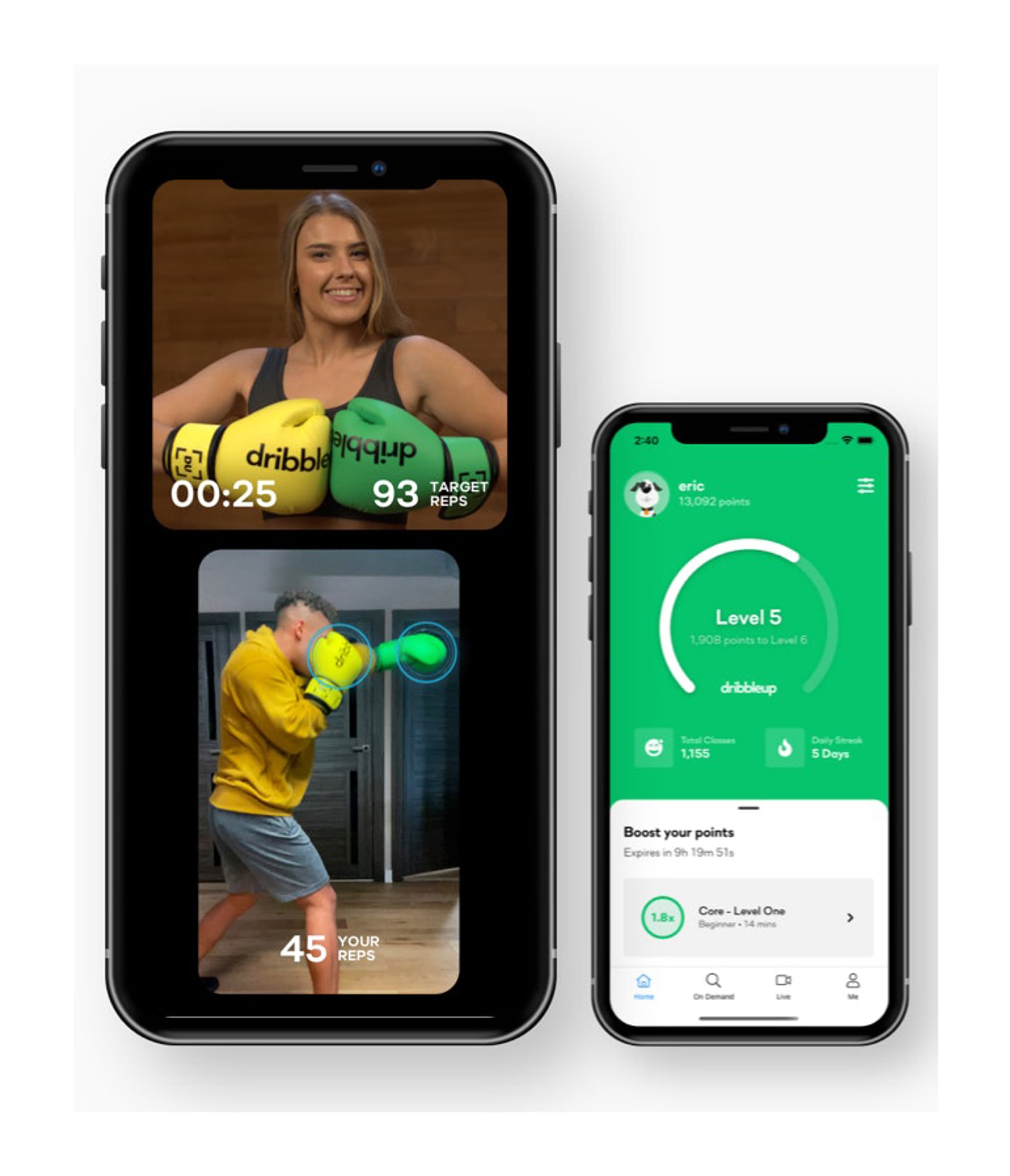 Dribbleup boxing app screenshot
