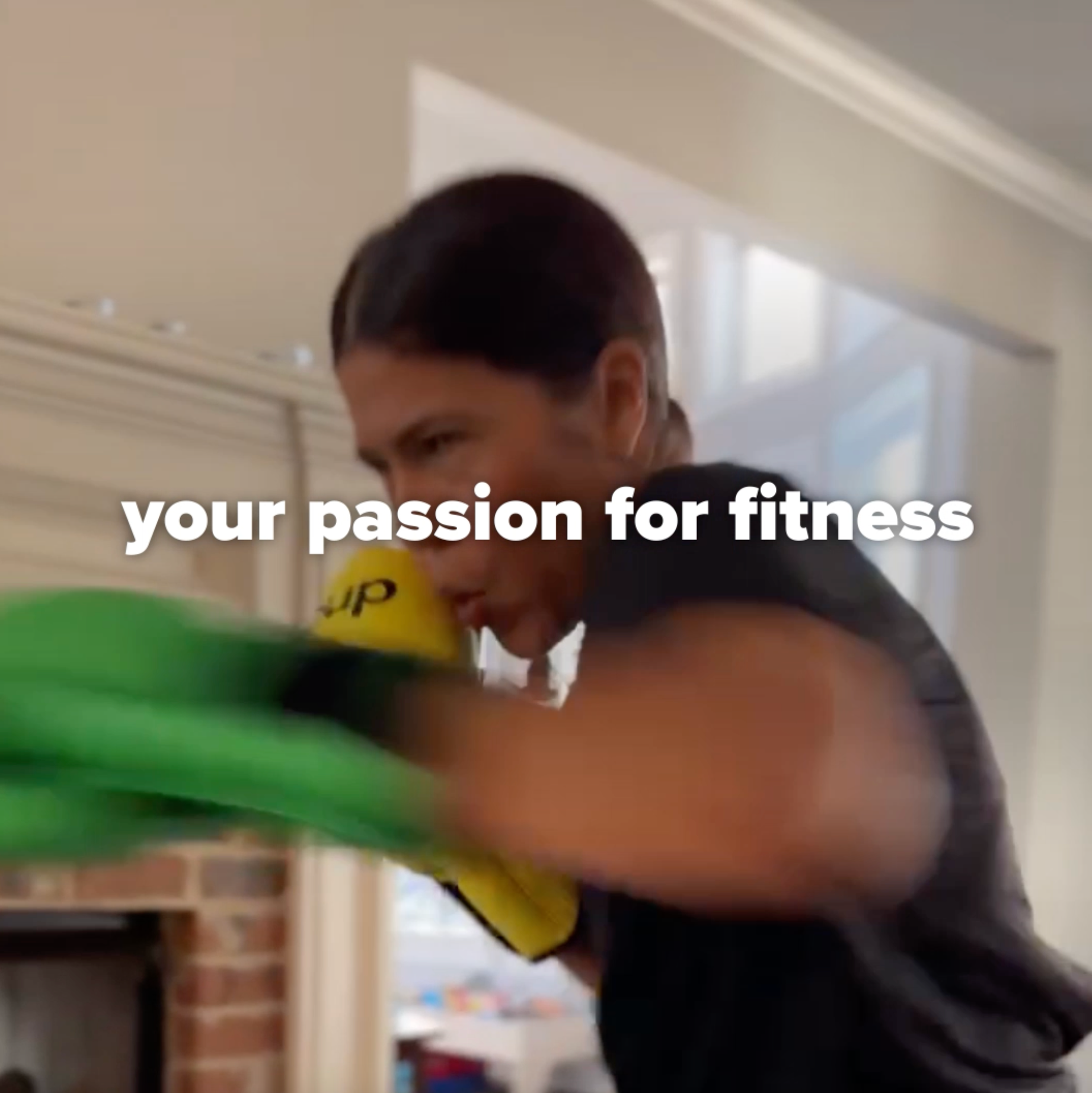 Person using boxing gloves