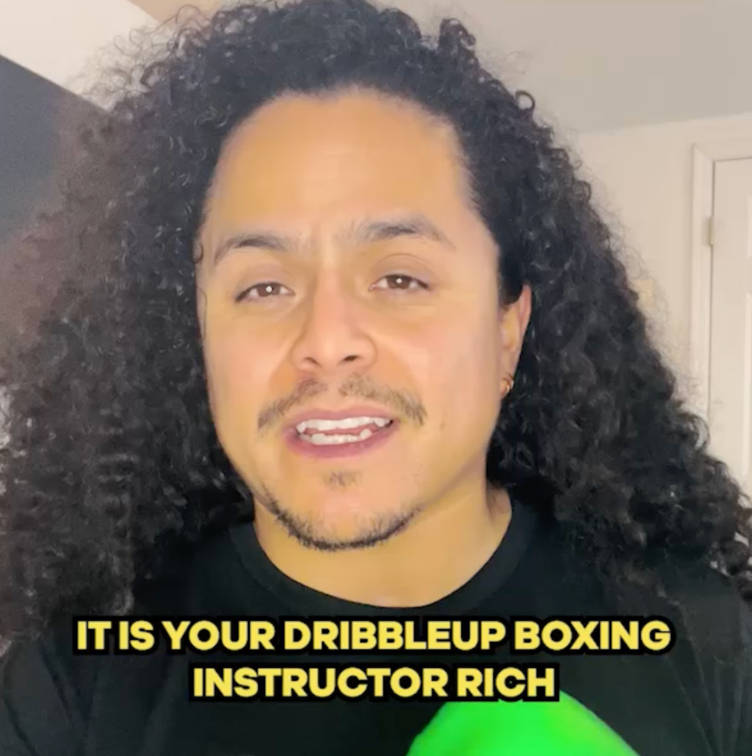 Trainer using gloves