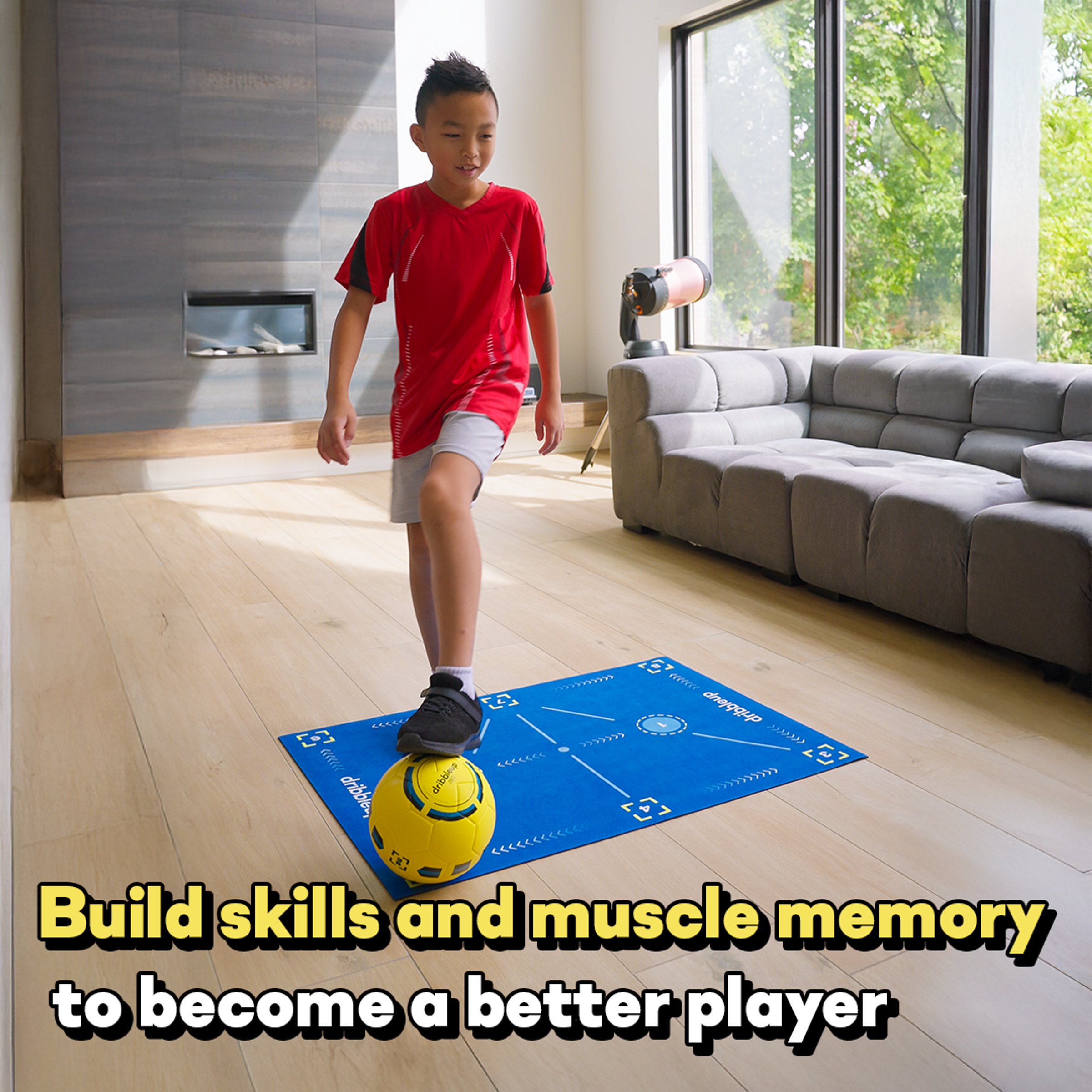 Soccer mat builds skills