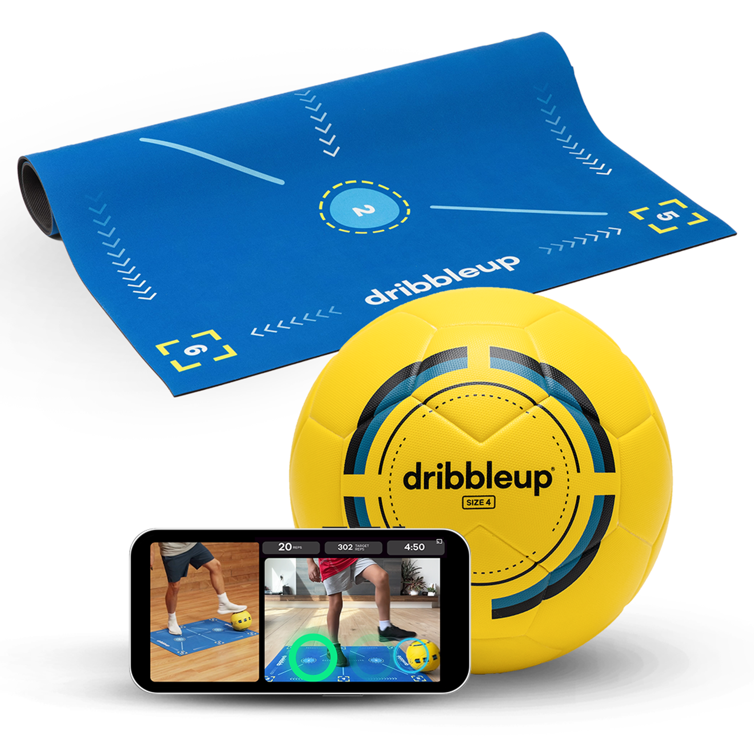 Soccer mat near phone