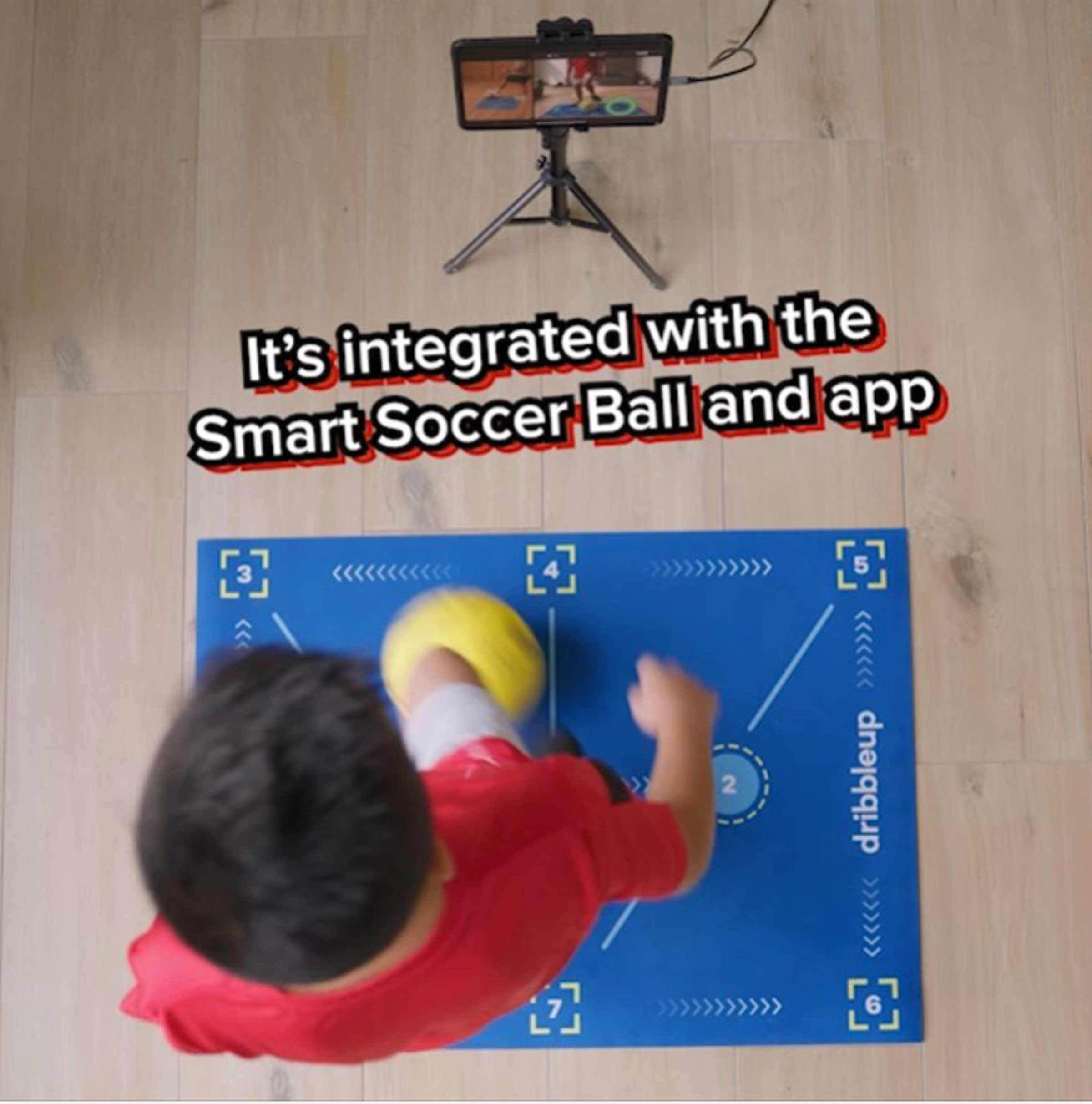 Top view of mat and device