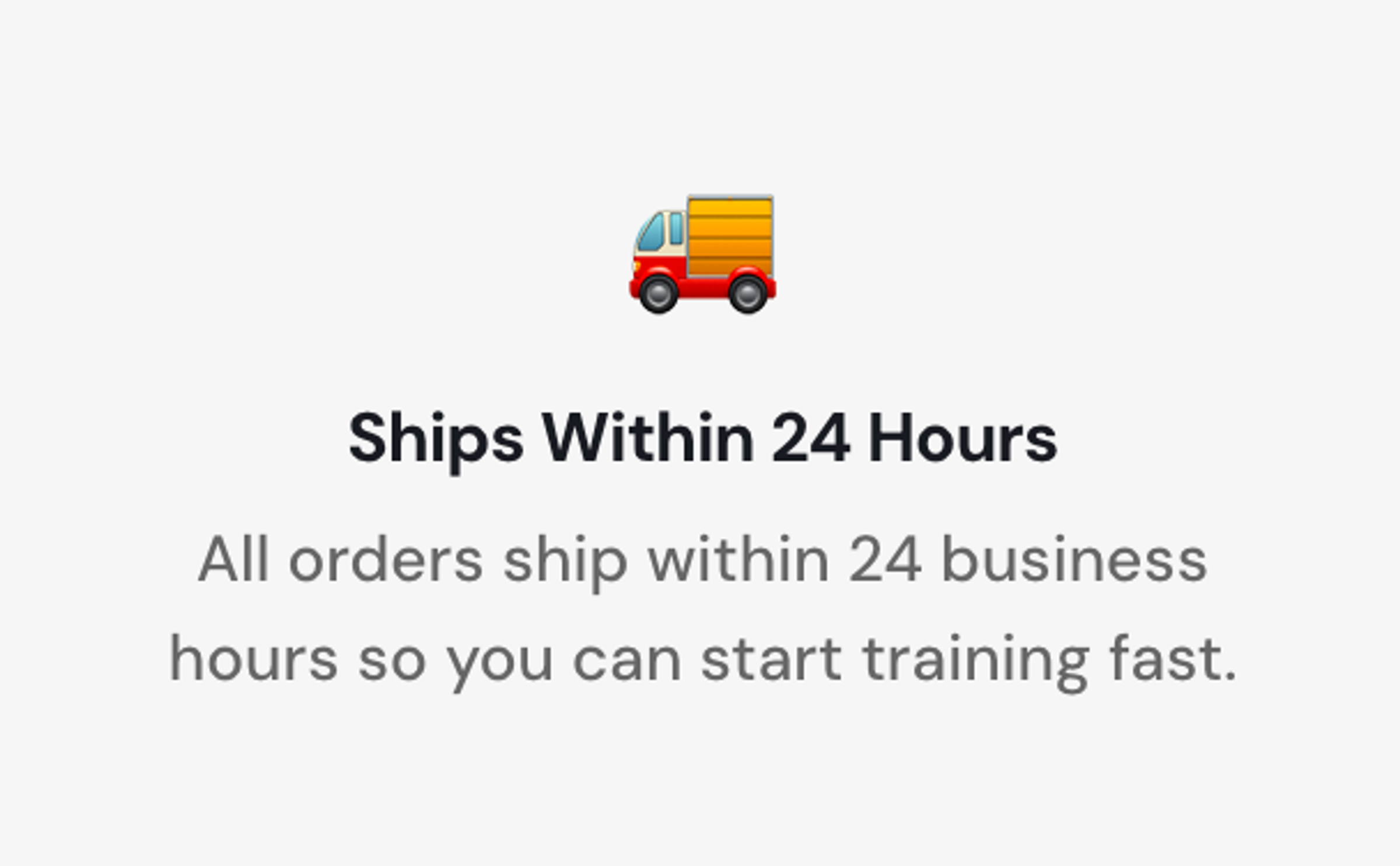 Ships fast