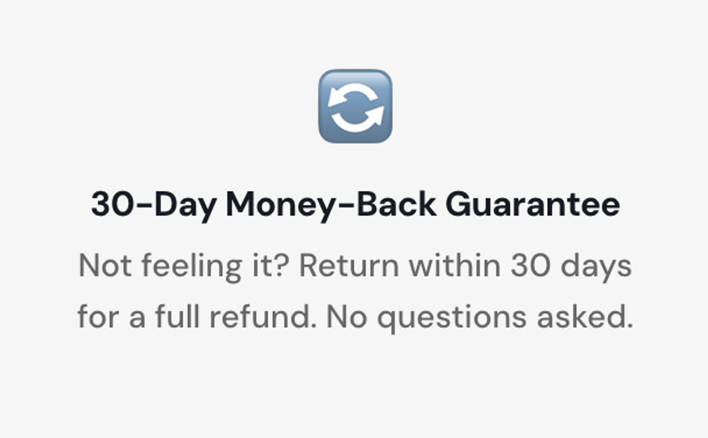 Moneyback Guarantee